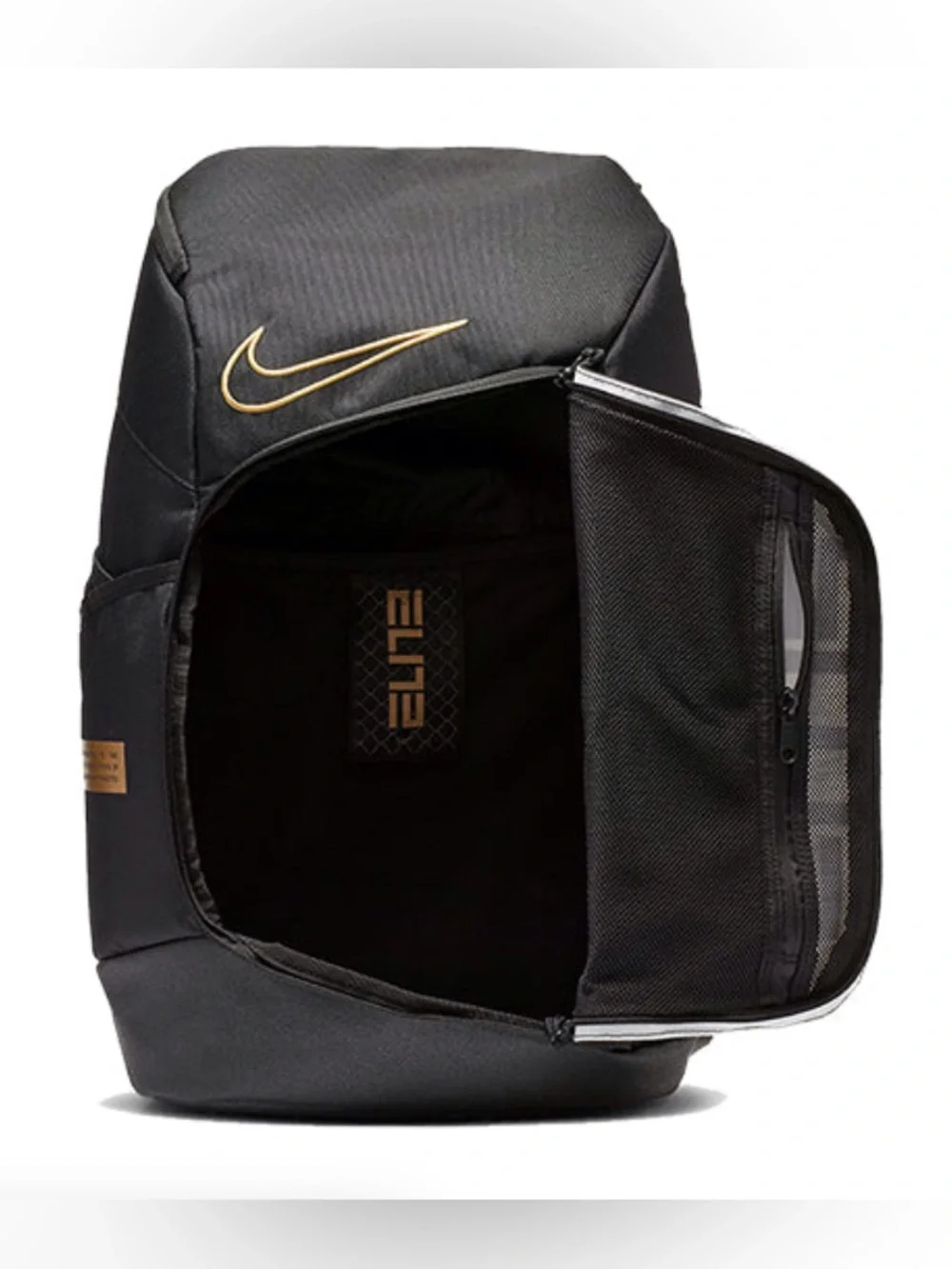 Nike Elite Pro Basketball Backpack Black & Metallic Gold Colorway